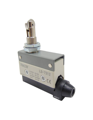 Microswitch pistão com rolo transversal com cabeça roscada LS7312 :: LS7312 Adajusa