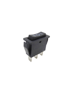 Interruptor negro con posición central 16A-250V  28x10mm Serie Tes | Adajusa