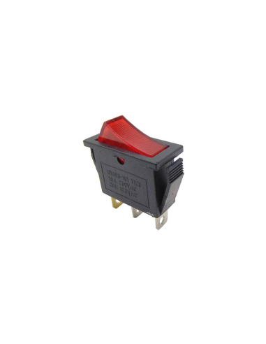 Interruptor rojo luminoso 16A-250V 28x11mm Serie Tes | Adajusa