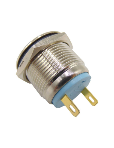 Pulsador antivandálico NA, latón niquelado - 19mm | ADAJUSA | precio