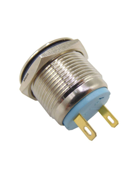 Pulsador antivandálico NA, latón niquelado - 19mm | ADAJUSA | precio