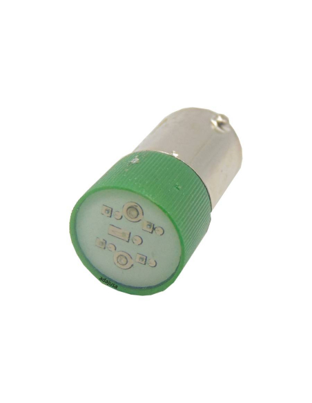 Bombilla led color verde Ba9s 400 Vac | ADAJUSA