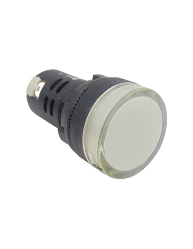 White multiled pilot 24 Vdc or ac 22mm