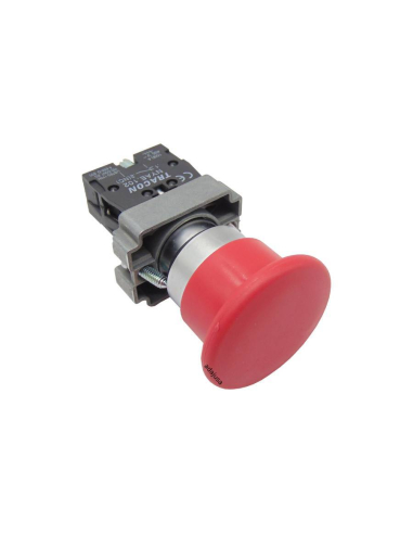 Botão de paragem de emergência metálico diâmetro 40 completo (push-turn)