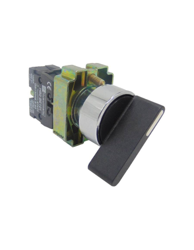 2-position metal selector with return 1 open contact (NO) complete with long handle