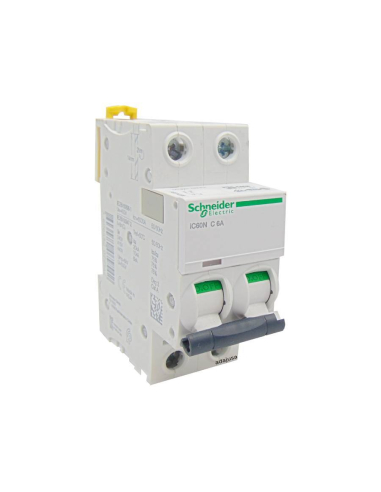 Disjuntor 2 pólos 6A (2x6A) IC60N C 6kA - Schneider