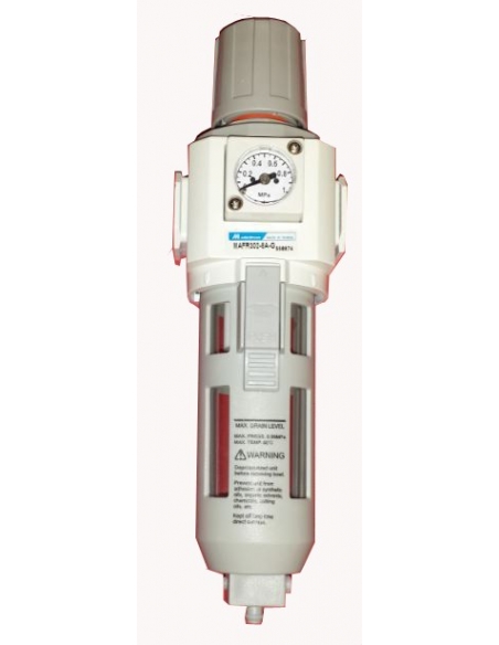 1/4 metal filter-regulator with pressure gauge - Mindman