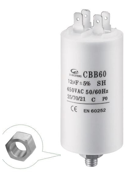 Condensador permanente 18uF 450Vac con terminales CBBS adajusa