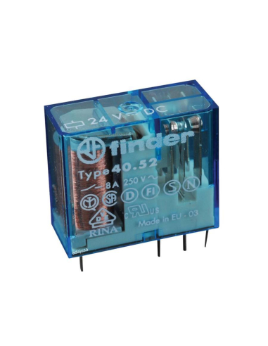 Miniature relay 24Vdc 2 contacts 8A  SERIES 40 - FINDER