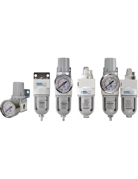 1/4 metal pressure regulator with pressure gauge - Mindman