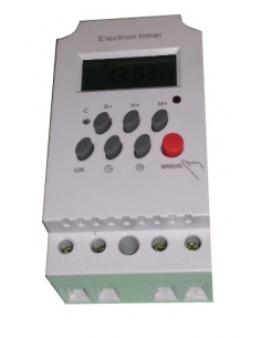 Interruptor programador horario digital panel/carril 2