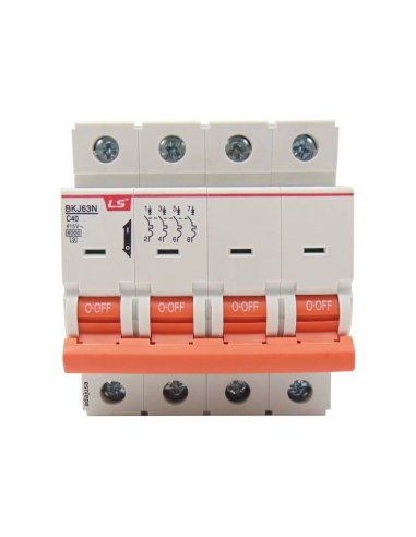 MCB circuit breaker switch 4 poles 50A curve C BKN 4P LS | ADAJUSA