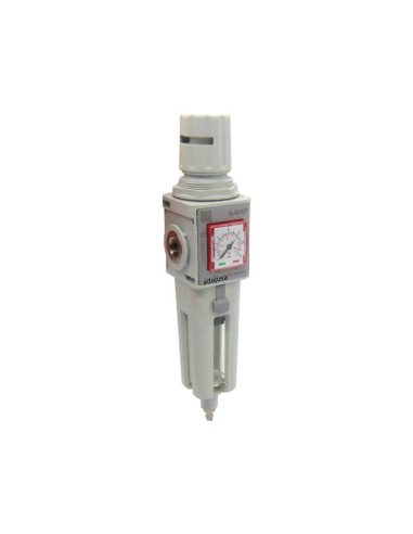 Pneumatic filter-regulator 1/4 0-8 bar semi-automatic purge size 1 FRL EVO series - Aignep