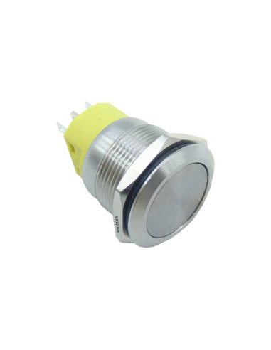 Vandal-proof push-button-switch Ø16mm 1 NO/1NC nickel-plated brass