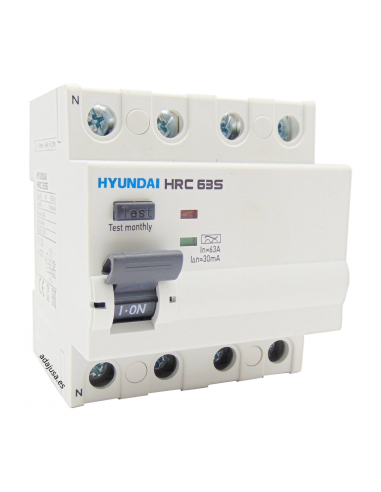 Diferencial 2 polos 25A 30mA Clase A-APR Superinmunizado - Hyundai Electric
