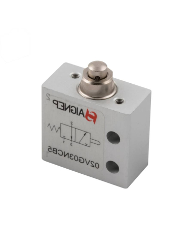 Limit switch 3/2 NC pneumatic strut 3/2 NC monostable with lateral fittings diameter M5 - Aignep