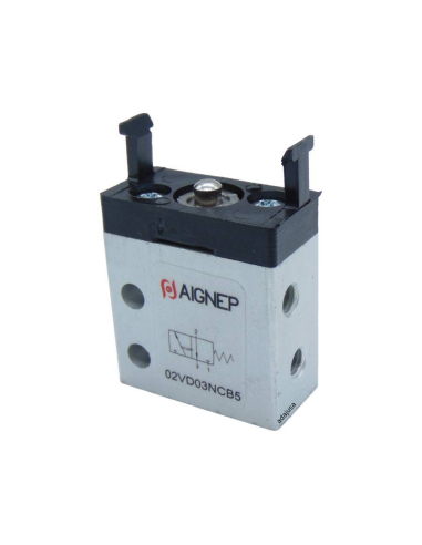Limit switch pneumatic 3/2 NC monostable for panel mount actuators - Aignep
