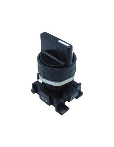 Selector negro leva corta a 3 posiciones con retorno por muelle - Aignep