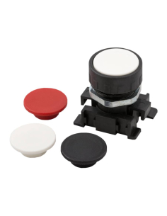 Pneumatic push button black-white-red Valve: 3/2 NO side fittings Ø 4 mm - ADAJUSA 2