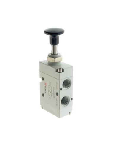 Handle valve monostable 1/4 3/2 NC - Aignep