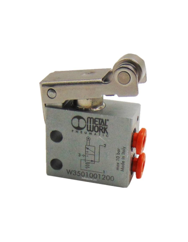 Limit Switch pneumatic roller 3/2 NO side fittings diameter 4 - Metal Work