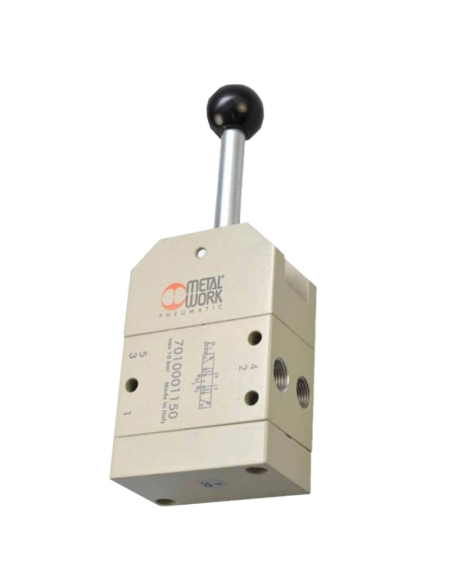 Manual lever valve 1/8 5/3 axial lever mechanical spring Metal Work | ADAJUSA | price