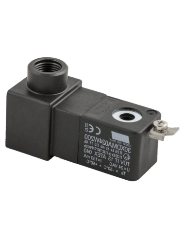 Bobina de válvula solenóide 24Vdc 3W tamanho 30mm diâmetro 9 ATEX - Aignep