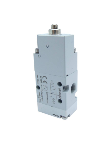 Fim de curso pneu de escora servo-pilotado 1/8 3/2 NC monostable com retorno por mola - Aignep