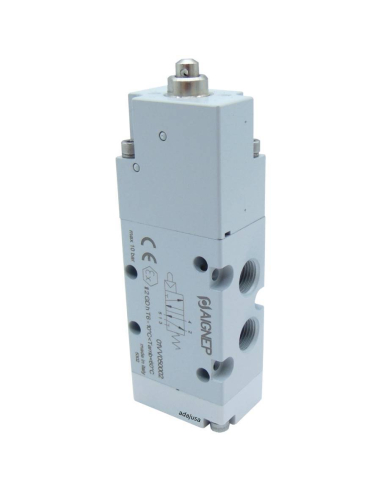 Fim de curso pneu de escora servo-pilotado 1/8 5/2 monostable com retorno por mola - Aignep