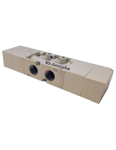 Pneumatic valve 1/4 5-way 5/3 exhaust centers Mindman MVAA-220-4A2-R adajusa.es