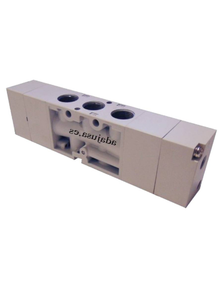 Pneumatic valve 1/4 5-way 5/3 exhaust centers Mindman MVAA-220-4A2-R adajusa.es