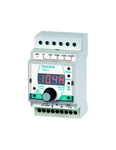 Relé de controlo e proteção TPM7-PUMP para motores e bombas - Controlo Wifi - Controlo Wifi Toscano