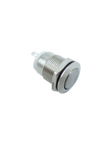 Botão antivandalismo Ø12mm 1 NA latão niquelado