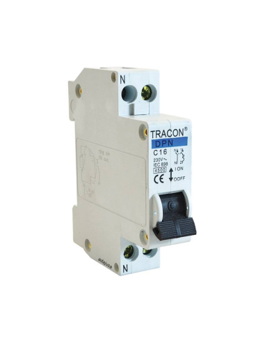 Magnetotérmico 1 Pólo+Neutro 25A perfil estreito - Tracon