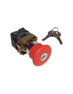 Metal mushroom stop button...