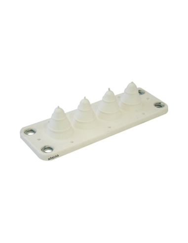 Placa pasacables de 4 entradas 138x48mm para armarios eléctricos Serie TFE|ADAJUSA
