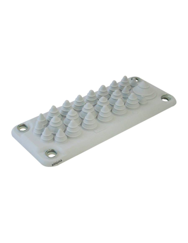 Placa prensa-cabo com 25 entradas 222x92mm para quadros elétricos Série TFE