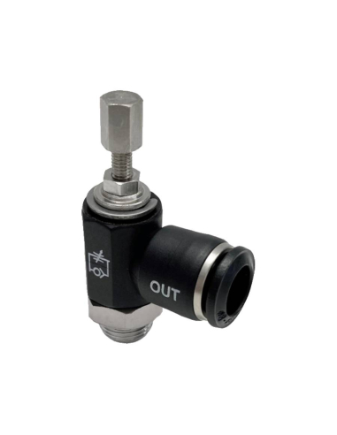 Regulador orientable con pomo 1/8 tubo diámetro 8 para cilindro - Aignep | ADAJUSA