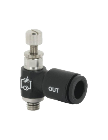 Adjustable Regulator with knob 1/8 tube diameter 6 for cylinder - Aignep