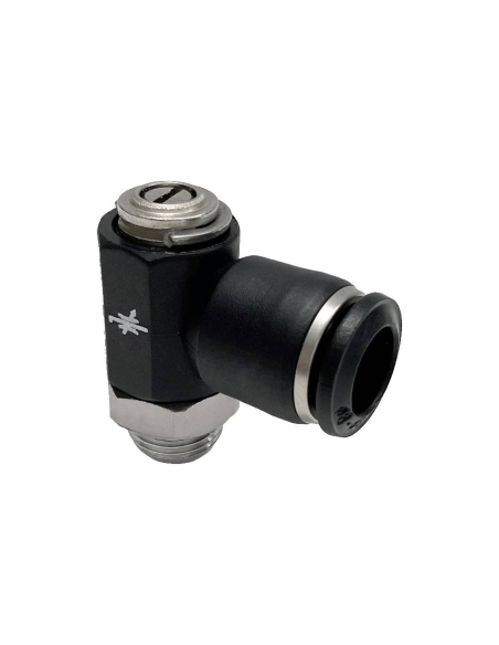 Regulador orientable bidireccional con tornillo de ajuste 1/8 tubo diámetro 8 - Aignep | ADAJUSA