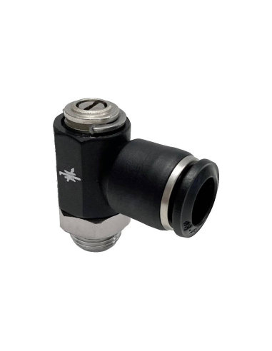 Regulador orientable bidireccional con tornillo de ajuste 3/8 tubo diámetro 10 - Aignep | ADAJUSA