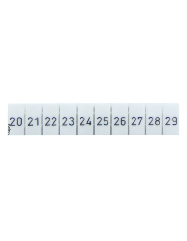 Tira de 10 marcadores para terminais 20-29 Série TSKA