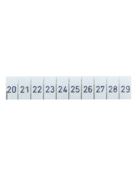 Tira de 10 señalizadores para bornas 20-29 Serie TSKA|ADAJUSA