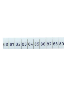 Tira de 10 señalizadores para bornas 80-89 Serie TSKA|ADAJUSA