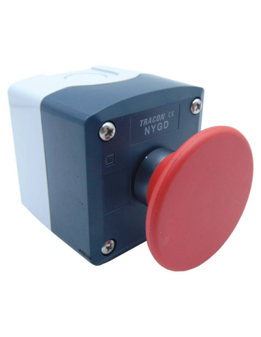 Box with complete Ø60 mushroom stop button - NYG Series