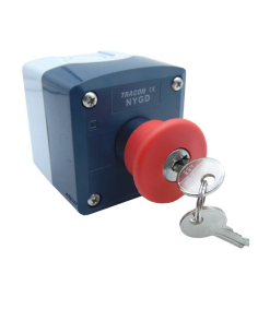 Button box with Ø40 mushroom stop button with interlocking and key unlocking NYGBS142PT| ADAJUSA | price