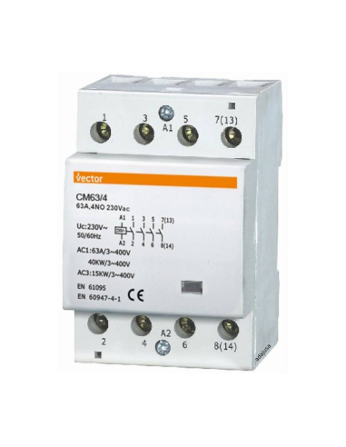 Contator modular 63A 4Polos abertos 230Vac
