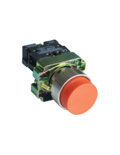 Red metal push button with...