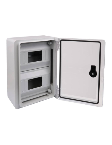 Armario 500x400x175mm en ABS puerta transparente y chasis frontal Serie TME|adajusa