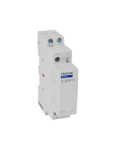 Contator modular 25A 2Polos abertos 24Vac - Tracon